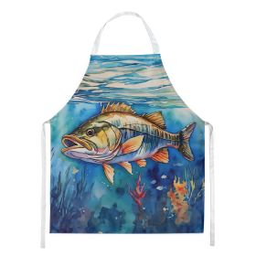 Striped Bass Apron Cooking Kitchen Server Baking Crafts Gardening for Adult Women Men, Unisex, Large, Multicolor