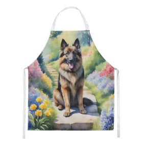 Belgian Tervuren Spring Path Apron Cooking Kitchen Server Baking Crafts Gardening for Adult Women Men, Unisex, Large, Multicolor